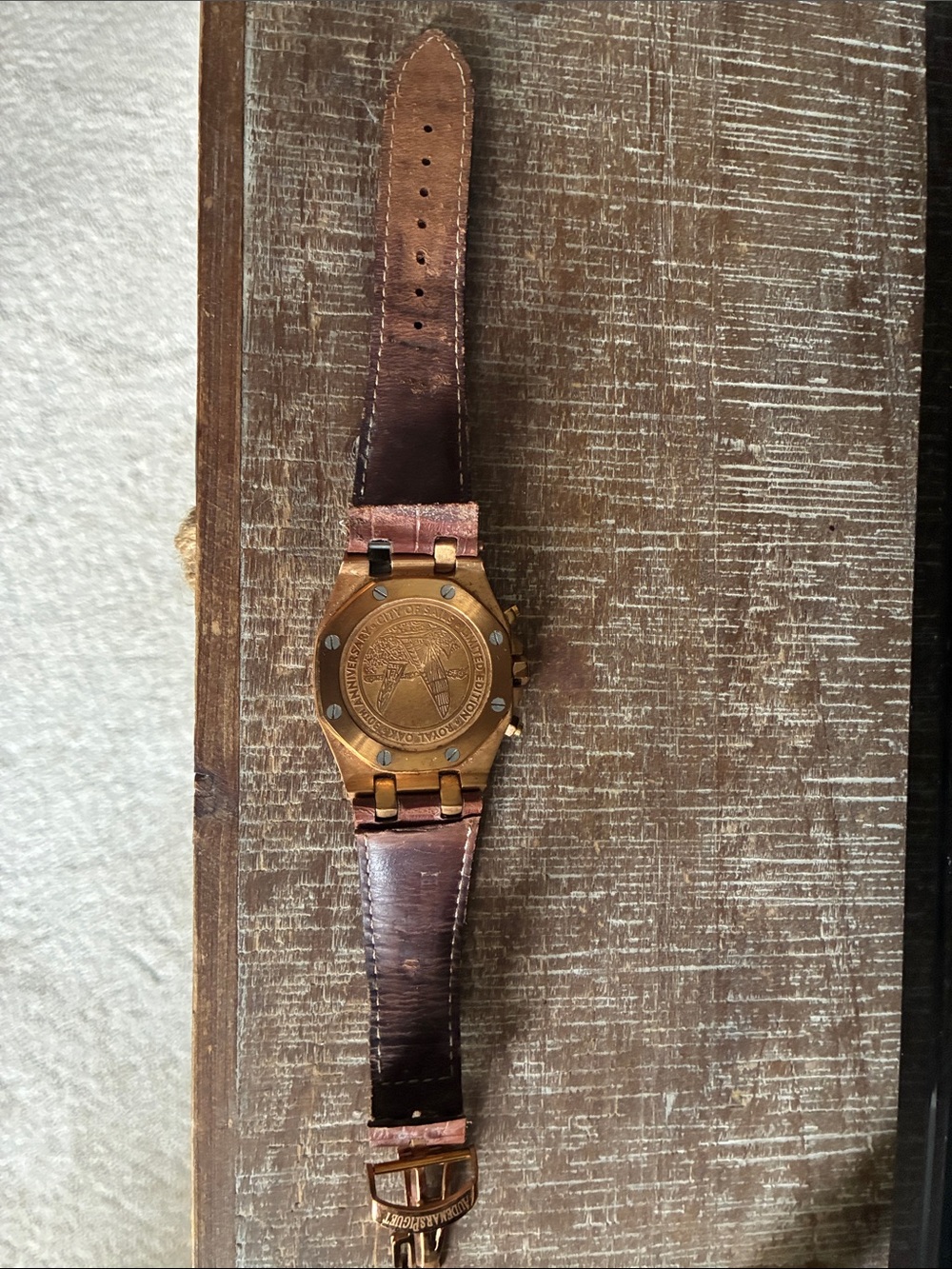 WANT IT GONE Audemars Piguet Rose Gold Case with Brown Leather Strap Watch - Picture 4 of 4